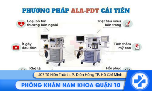 chữa sùi mà gà bằng ala pdt